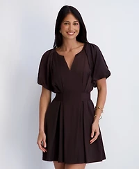 Kensie Women's Short-Sleeve V-Neck Dress