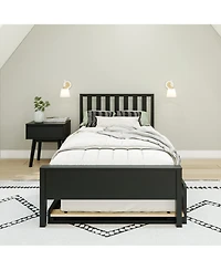 Max & Lily Scandinavian Twin-Size Bed with Trundle