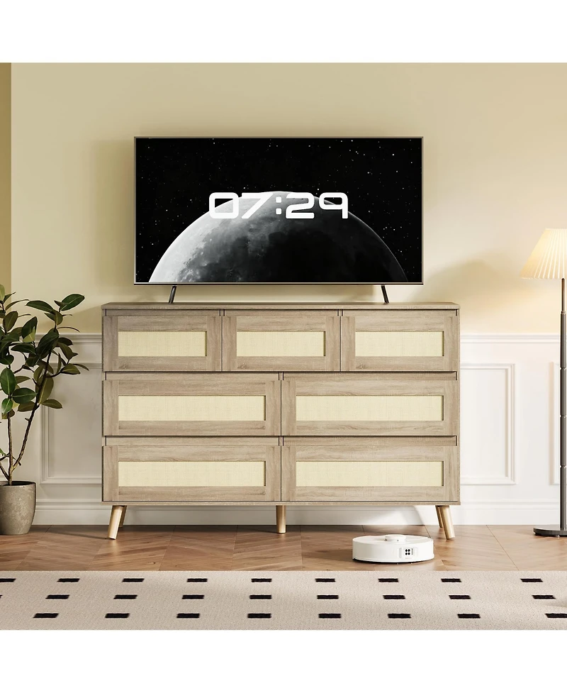 gaomon Rattan Drawer Dresser