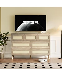 gaomon Rattan Drawer Dresser