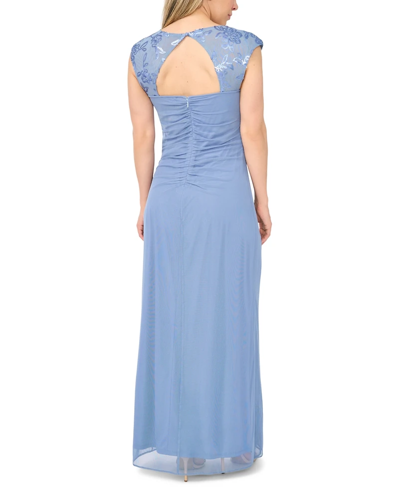 Msk Petite Polyester Blend Sleeveless Long Gown
