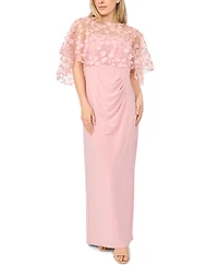 Msk Petite Polyester Blend Crewneck Gown
