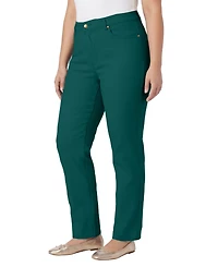 Woman Within Women's Tall Straight-Leg Stretch Denim Five-Pocket Jeans