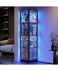 Vlsrka Corner Display Cabinet with Glass Doors