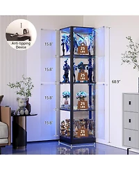 Vlsrka Corner Display Cabinet with Glass Doors