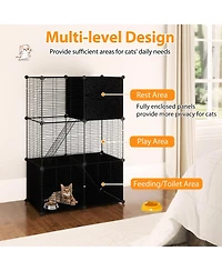 Cozito Cat Tower Multi-Level with 2-Door Condo and Hammock