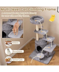 Cozito Cat Tower 40 inch Multi-Level with Condo and Jingle Ball