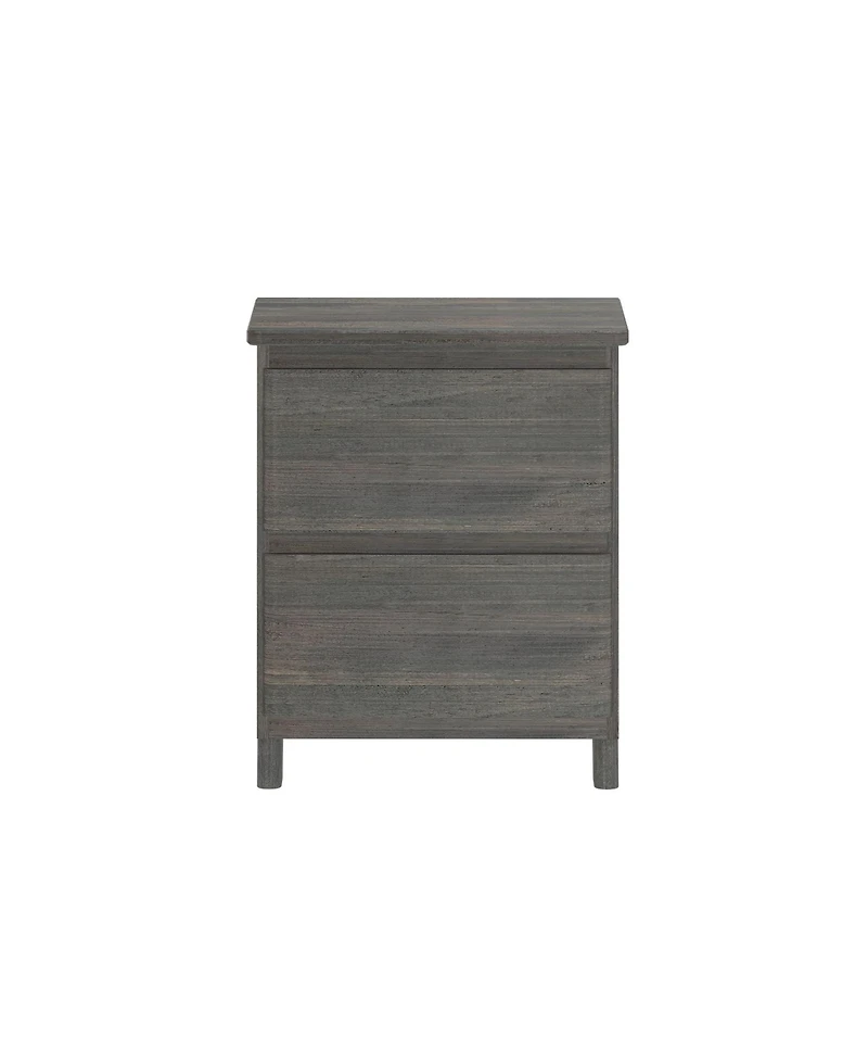 Max & Lily Farmhouse Kd Nightstand with 2 Drawers