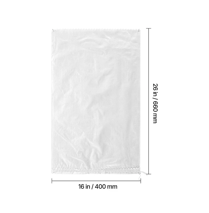 Sugift Empty Sandbags 100 Packs 16 x 26 in Heavy Duty Sand Bags Sacks with Ties 50lb Capacity