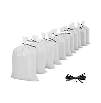 Sugift Empty Sandbags 100 Packs 16 x 26 in Heavy Duty Sand Bags Sacks with Ties 50lb Capacity