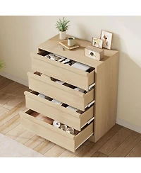 gaomon 4 Drawer Tall Dresser Nightstand, Modern Small Chest with Storage for Bedroom, Nursery or Entryway
