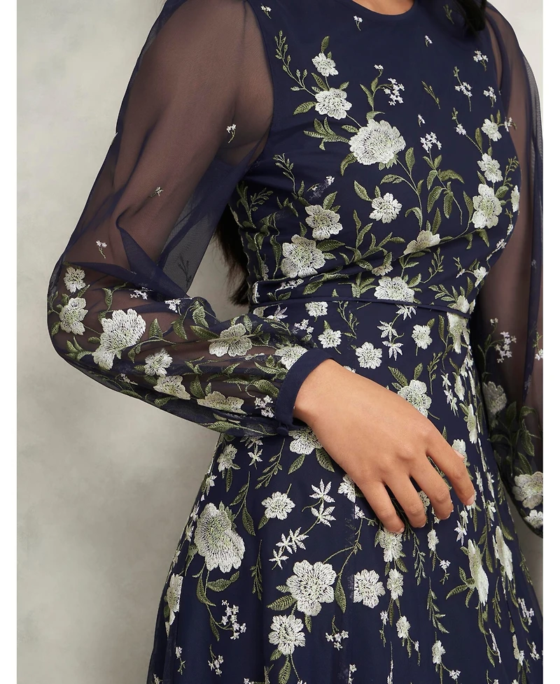 Hobbs London Women's Lois Embroidered Dress