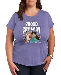 Hybrid Apparel Plus Disney Princess Proud Cat Lady Jasmine Short-Sleeve Graphic T-Shirt