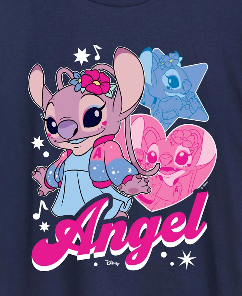 Hybrid Apparel Plus Lilo Stitch Angel Popstar Short-Sleeve Graphic T-Shirt