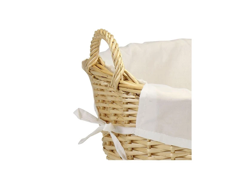 Household Essentials Wicker Laundry Basket with Handles, Handwoven Willow