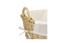 Household Essentials Wicker Laundry Basket with Handles, Handwoven Willow