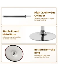 Slickblue Pu Leather Bar Stools Set of 2 Adjustable Height with Backrest