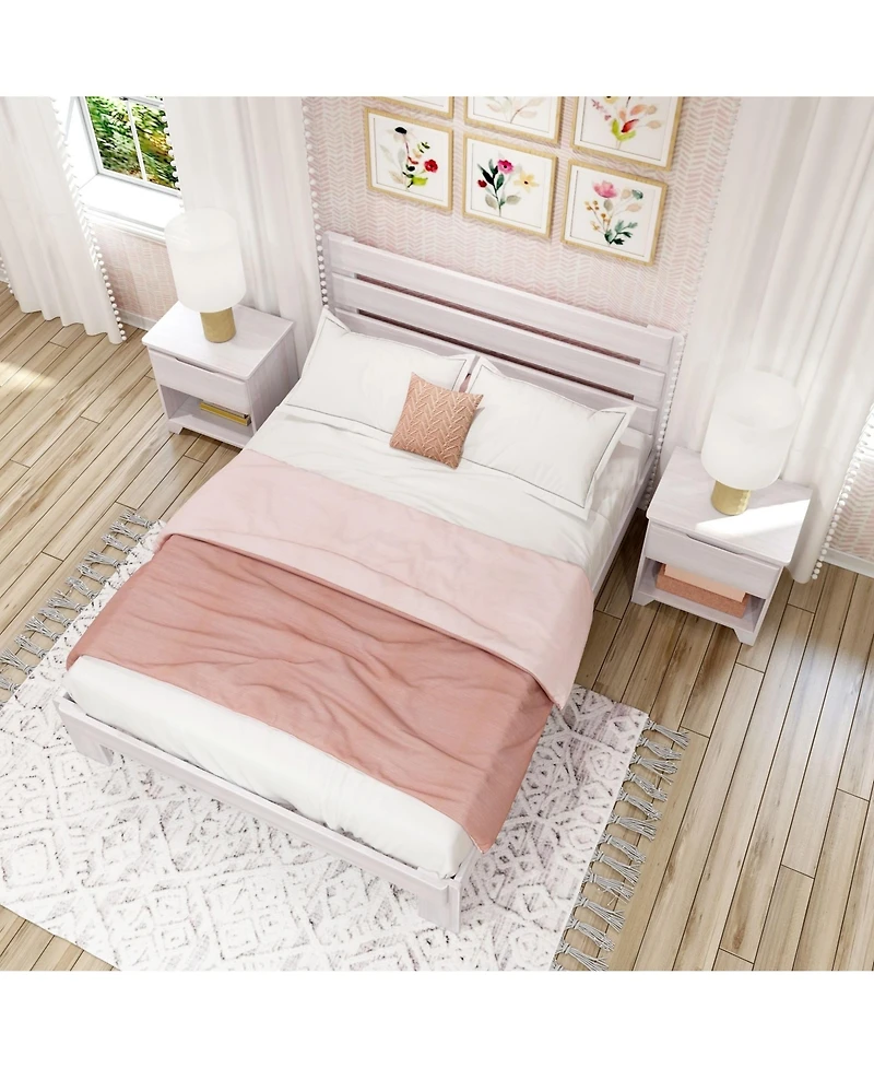 Max & Lily Farmhouse Queen Slat Bed