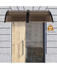 Gymax 2 Pieces 48'' x 40'' Patio Awning Canopy Outdoor Window Door Overhang Rain Protection