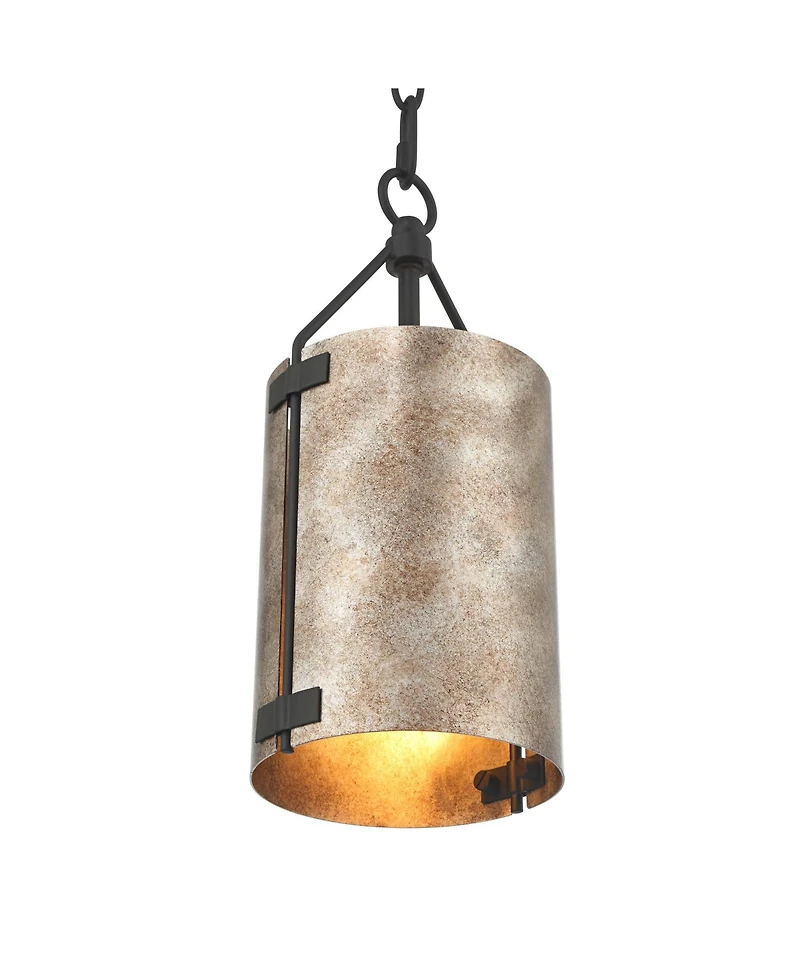 Possini Euro Design Julian 5 3/4"W Rustic Silver Metal Mini Pendant