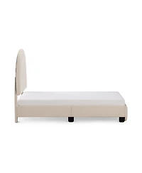 Max and Lily Upholstered Bed with Arch Headboard (Twin