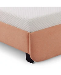 Max and Lily Upholstered Bed with Arch Headboard (Twin