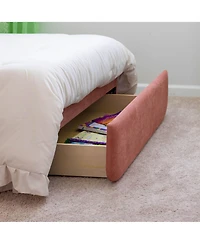 Max and Lily Upholstered Bed with Arch Headboard (Twin