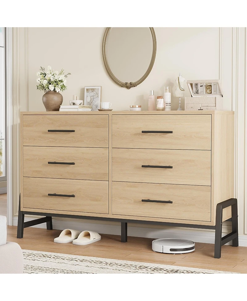 gaomon 5 Dresser for Bedroom, 50.5 in Tall Drawer with Large Storage Space, Freestanding Wooden Closet Storage Dresser Chest