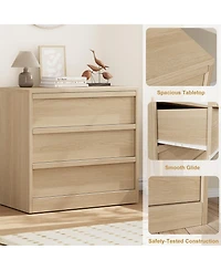 gaomon 3 Drawer Dresser Nightstand, Modern Small Chest with Storage for Bedroom or Living Room