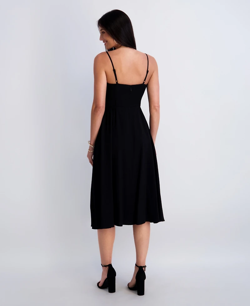 Siena Women's Sleeveless Keyhole Detail Midi Dress