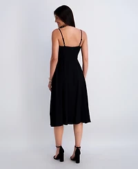 Siena Women's Sleeveless Keyhole Detail Midi Dress