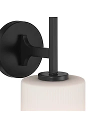 Possini Euro Design Nanni 12" High Modern Wall Sconce Light Lamp Fixture Mount Bathroom Hardwired Milk Glass Shade