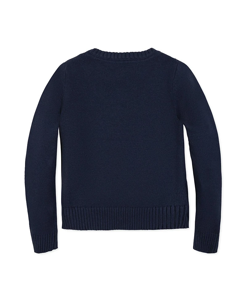 Hope & Henry Girls and Organic Crew Neck Flag Sweater