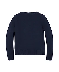 Hope & Henry Girls and Organic Crew Neck Flag Sweater