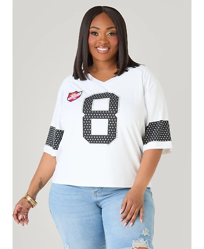 Ashley Stewart Women's Queen 8 Crystal Jersey