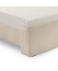 Max & Lily Upholstered Bed with Rectangular Headboard Drawer Side Storage