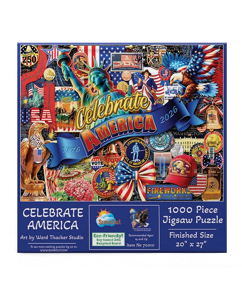 SunsOut Celebrate America 1000 piece Jigsaw Puzzle for Adults Fourth of July