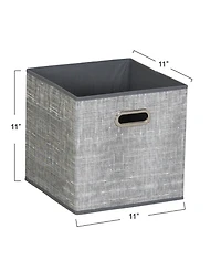 Household Essentials Fabric Storage Bins 6 Piece Set, Gray