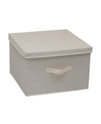Household Essentials Square Storage Box With Lid, 15"x15"x10"