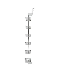 Household Essentials Over the Door Storage Rack, 6 Basket Door Organizer