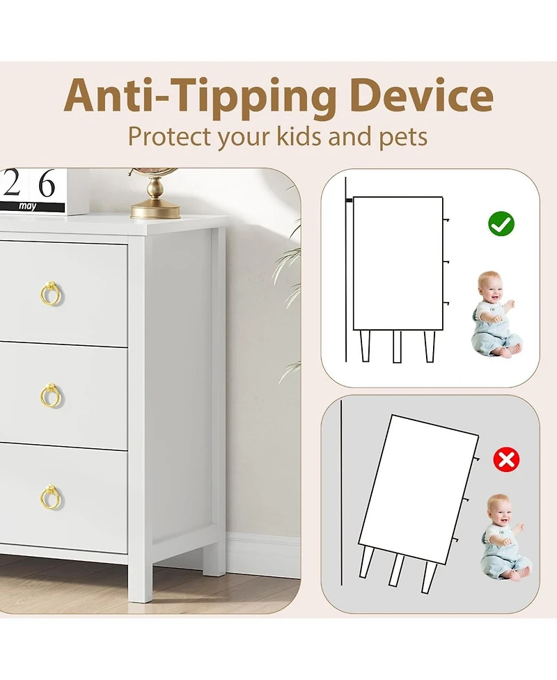 gaomon Drawer Tall Dresser for Bedroom