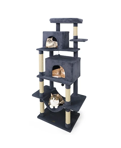 Cozito Cat Tree 70 in Tall Multi-Level Tower for Indoor Cats