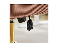 flynama Striped Mid-Back Lift Chair,Gold Base Ergonomic Office Chair