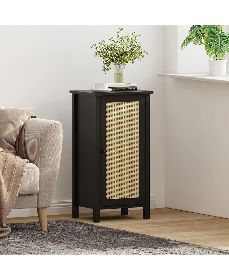 gaomon Nightstand for Bedroom, 16 Farmhouse Boho Wood Bedside Table with Drawer, Steady Legs, Storage Accent