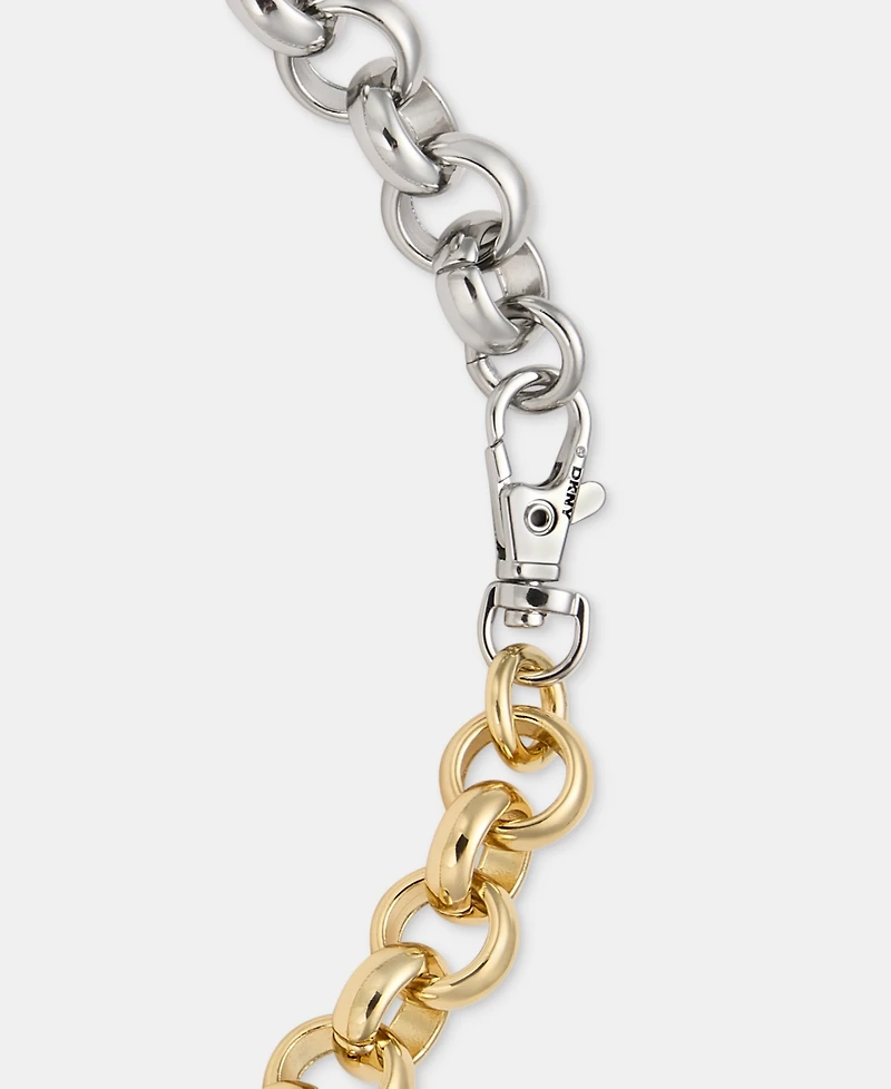 Dkny Round Chain 17" Collar Necklace