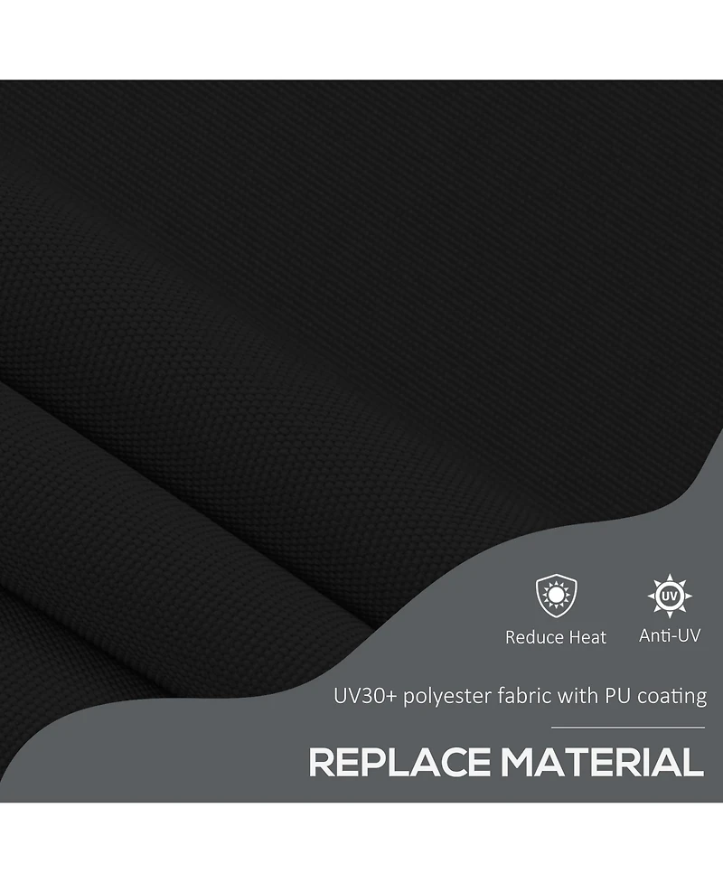 Outsunny 8' x 4' Retractable Awning, Non-Screw, Dark