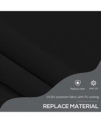 Outsunny 8' x 4' Retractable Awning, Non-Screw, Dark