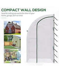 Outsunny 5' x 4' x 7' Outdoor Walk-in Lean-to house, Pe Cover,