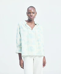 Reistor Women's Relaxed-fit Shirt with Drawstring Animal Print