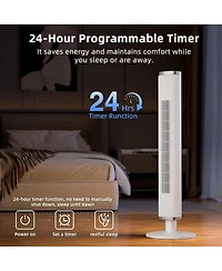 Cowsar 41" Tower Fan, 6 Speeds, 4 Modes, Timer, Oscillating